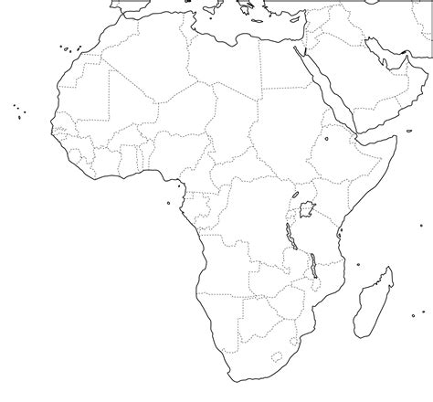 Mapa Político Mudo De África Mapa De Países De África Freemap Mapas