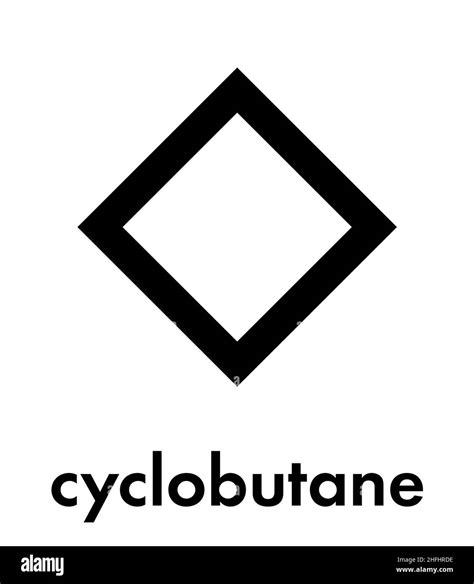 Alcanos Cíclicos Cycloalkane Cyclobutane Molécula Fórmula
