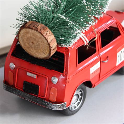 Red Christmas Tree Car Decoration By Marquis & Dawe