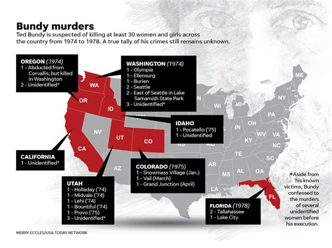 Ted Bundy Map Of Murders