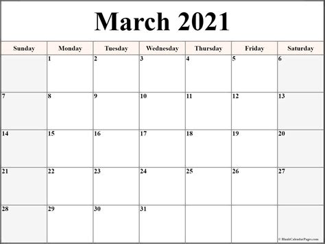 Choose from over a hundred free powerpoint, word, and excel calendars for personal, school, or business. March 2021 blank calendar collection.