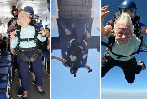 1 2 3 Jump 104 Year Old Woman Dorothy Hoffner From Chicago To Become The Oldest Skydiver