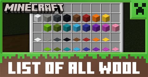 List Of All Wool Blocks And Variants Minecraft｜game8