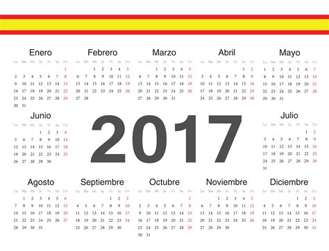 Vector Spanish Circle Calendar 2017 Imagenes Educativas