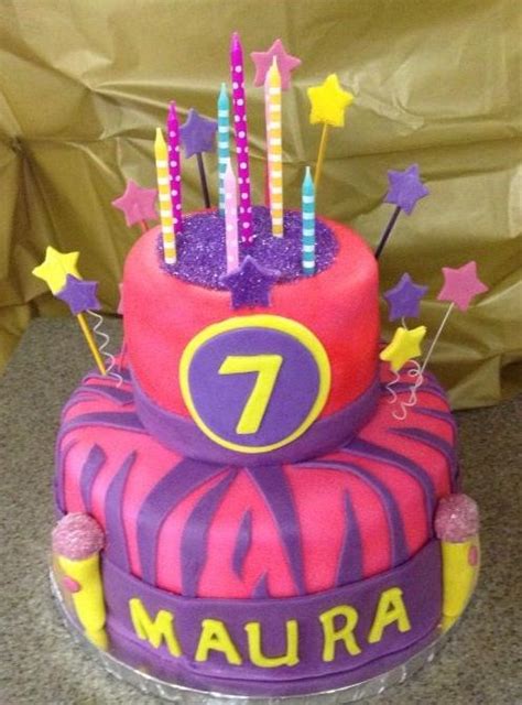 Once i was 7 years old. a Rock and Roll birthday cake for a 7 Year old. I had such a blast making this cake | Girl cakes ...