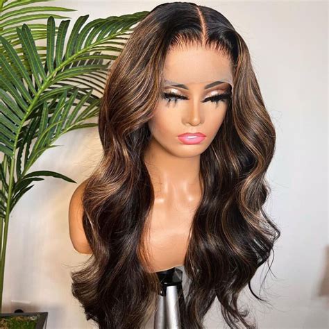 Highlight Honey Blonde Body Wave Lace Front Wigs Tinashehair