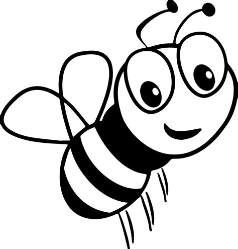 Cool Cartoon Bee Smile Coloring Page Santa Coloring Pages Dog Coloring