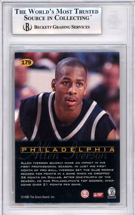 Maybe you would like to learn more about one of these? Allen Iverson Autographed Signed 1996-97 Pacific Power Rookie Card #RR20 Georgetown Hoyas ...