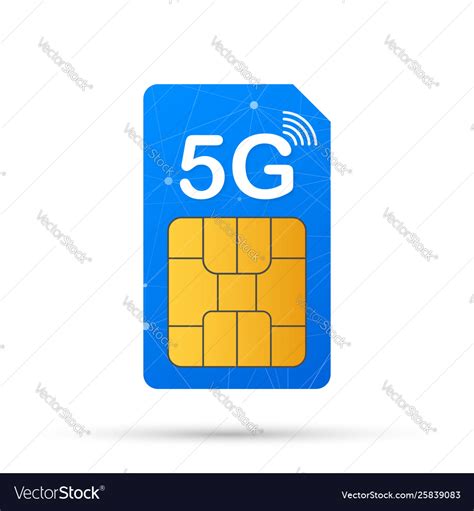 5g Sim Card Mobile Telecommunications Technology Vector Image