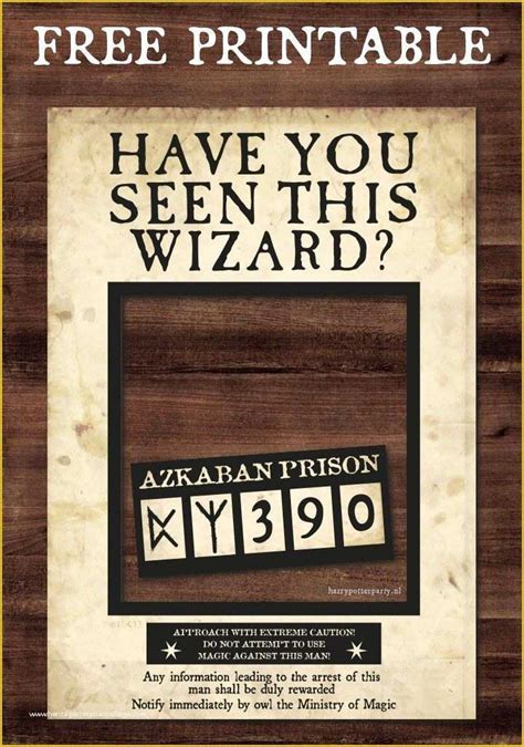 Free Photo Templates For Printing Of Have You Seen This Wizard Free