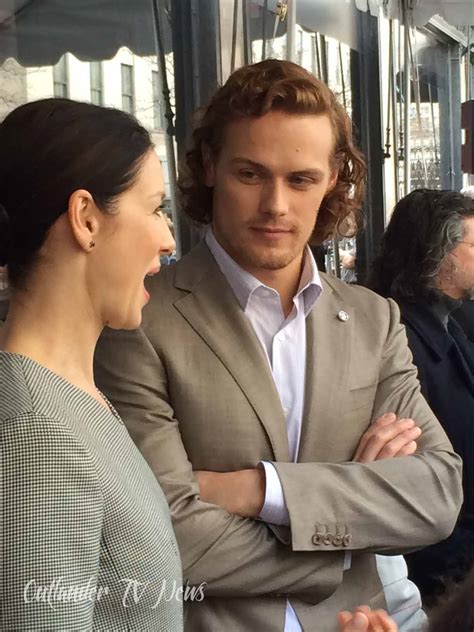 Our Saks And Outlander Interview With Sam Heughan And Caitriona Balfe