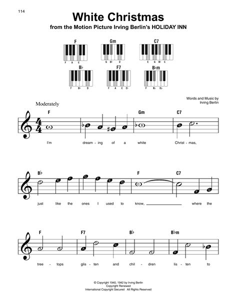 White Christmas Sheet Music Irving Berlin Super Easy Piano