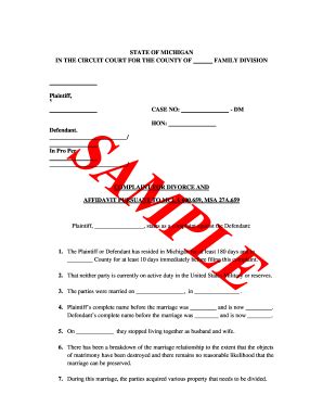 The 3rd largest of the great lakes; Divorce Decree - Fill Online, Printable, Fillable, Blank | pdfFiller
