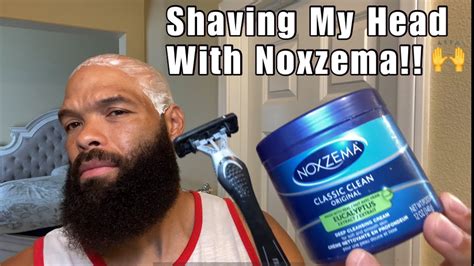 shaving my head with noxzema how to shave your head quick and easy youtube
