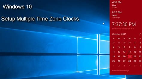 Windows 10 Multiple Time Zone Clocks Youtube