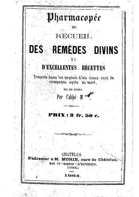 Calaméo Recettes Et Remèdes Divins 1864