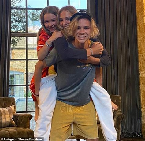 Romeo Beckham Gives Girlfriend Mia Regan And His Sister Harper A