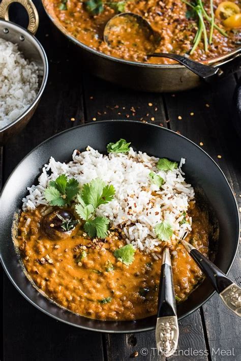This easy to make creamy coconut lentil curry is a healthy vegan recipe that makes a perfect meatless monday dinner recipe. Creamy Coconut Lentil Curry | Recipe | Lentil recipes ...