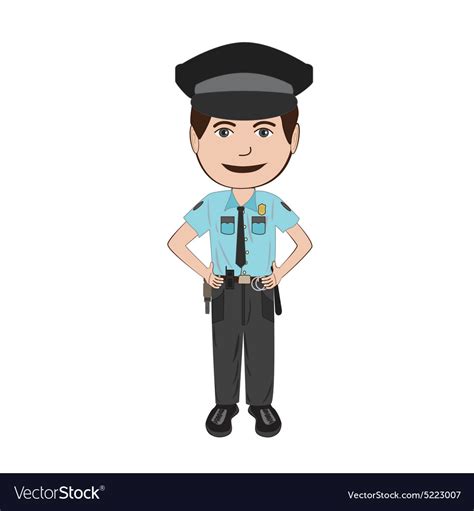 Policeman Royalty Free Vector Image Vectorstock