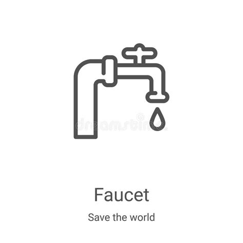 Faucet Linear Icon Modern Outline Faucet Logo Concept On White Stock