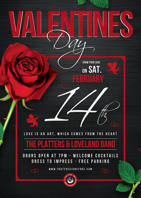 Valentines Day Flyer Template V15 Party Flyers For Photoshop Flyer