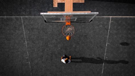Fill your cart with color today! Wallpaper basketball, basketball hoop, ball, aerial view ...