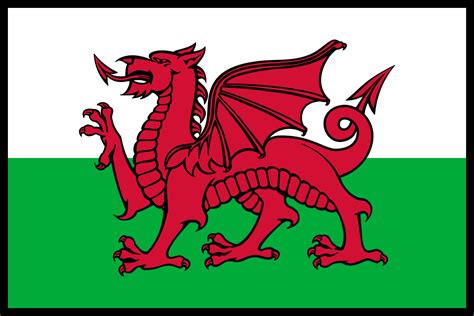 Each in separated layer, easy to use, without gradients and transparencies. Archivo:Flag of Wales (bordered).svg - Wikipedia, la ...