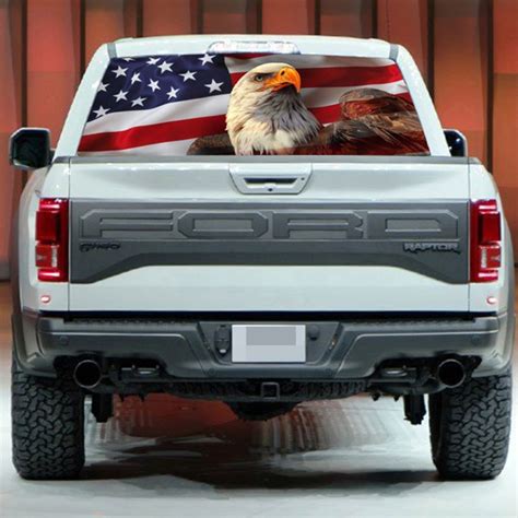 American Usa Flag Eagle For Pick Up Truck Suv Jeep Back Window Graphic