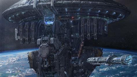 Sci Fi Space Station Hd Wallpaper By Mark Li