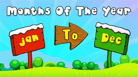 Months Of The Year Animated Song English Animation
