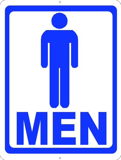 Mens Room W Symbol Bathroom Sign Signs By Salagraphics