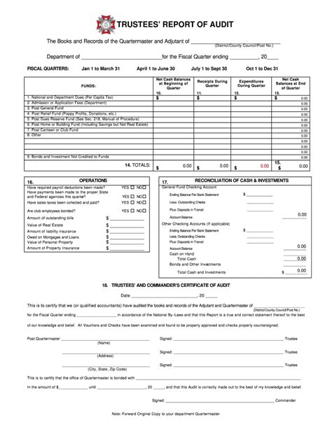 Vfw Trustees Report Of Audit Fill Out And Sign Online Dochub