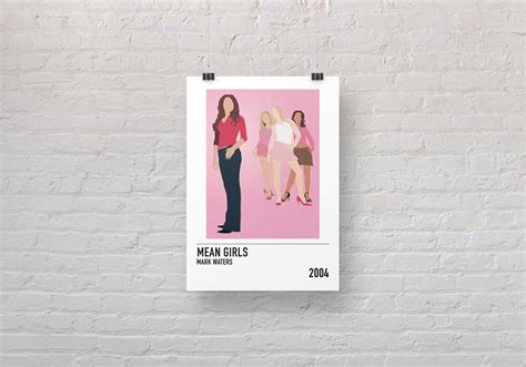 Mean Girls Art Print Movie Poster Romcom Movie Art Minimal Etsy