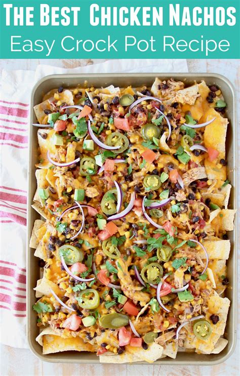 Generously sprinkle shredded cheese over nachos, then repeat a second layer of chips, chicken and cheese. The best Chicken Nachos are loaded up with shredded ...
