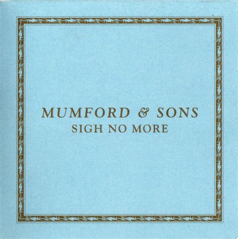 Mumford And Sons Sigh No More 2009 Cardboard Sleeve Foldout Cdr