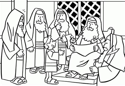 Jesus In The Temple Coloring Page Preschool Bible Lessons Bible