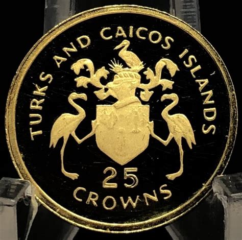 Moeda Das Ilhas Turks E Caicos 25 Crowns 1975 OUR