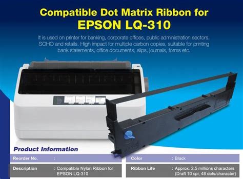 Designed for quick and easy installation into your printer; Epson LQ-310 @ S015639 / LX-310 @ S (end 7/16/2017 10:20 AM)