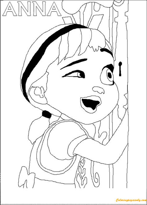I quickly gathered them and ran to my room, hung them on the wall and admired them. Disney Frozen Anna Coloring Pages - Cartoons Coloring ...