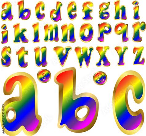 Rainbow Alphabet Lower Stock Vector Adobe Stock