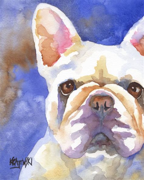 French Bulldog Art Print Of Original Watercolor Painting Etsy