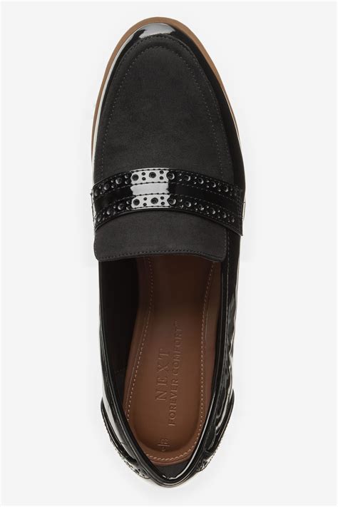 buy forever comfort® brogue detail chunky sole forever comfort loafers from the next uk online shop