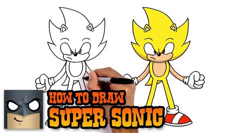 How To Draw Super Sonic Art Tutorial Cartooning 4 Kids Easy