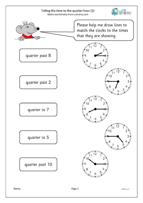 telling the time to the quarter hour 2 time worksheets for year 2 find a quarter worksheet