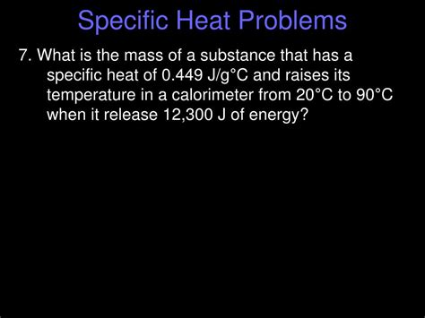 PPT Specific Heat Capacity PowerPoint Presentation Free Download ID