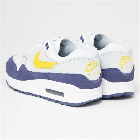 Nike Suede Air Max 1 White Blue Recall Pure Platinum And Tour Yellow