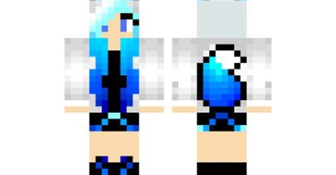 Minecraft Skin Blue Haired Hoodie Fox Girl Minecraft Skins Pinterest