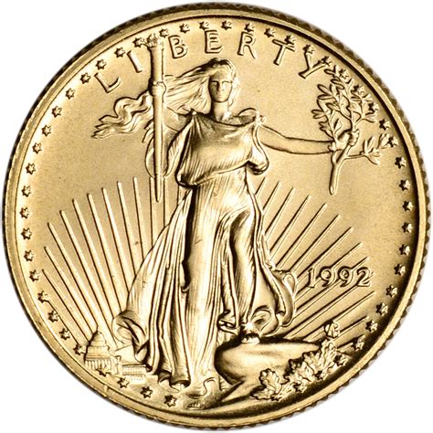 1992 American Gold Eagle 110 Oz 5 Bu Coin In Us Mint T Box Ebay