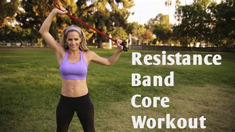 Minute Resistance Band Core Workout For Strong Sculpted Abs Youtube