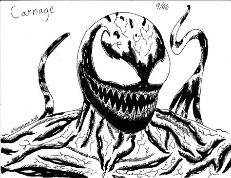 Carnage Venom Drawing